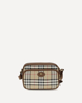 Check front pocket Shoulder Bag - BEIGE | Base Blu