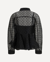 Polka dot organza Shirt - BLACK | Base Blu