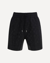 Dégradé monogram made from crystals Shorts - BLACK | Base Blu