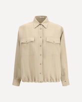 Viscose and linen Fluid twill Shirt - BEIGE | Base Blu