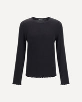 Ribbed cotton-blend - BLACK | Base Blu