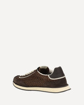 Sneakers con design intrecciato - MARRONE | Base Blu