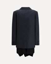 Wool Melton and Wool Knit Jacket - GREY | Base Blu