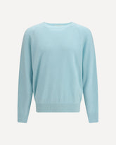 Ralph crewneck Sweater in silk and cashmere - LIGHT BLUE | Base Blu