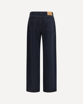 Baggy Pants in pure cotton satin - BLUE | Base Blu