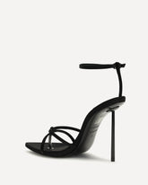 Gisele satin Sandals - BLACK | Base Blu