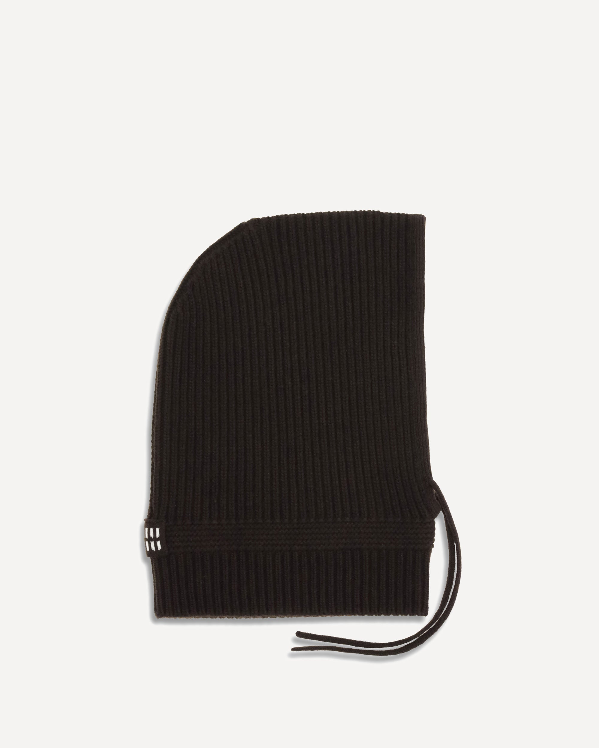 Miu Miu Black and Cream Ribbed Beanie MIU MIU Beanie Hat - White | Garmentory main image 2