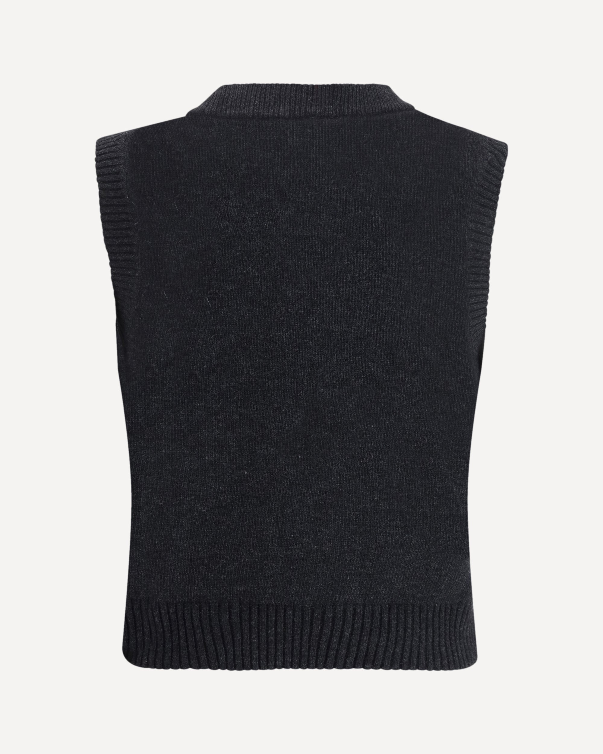 GANNI Wool Vest with graphic cherries BLACK | Base Blu