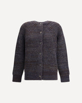 Crew neck Sweater with button closure - BROWN | Base Blu
