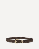 Leather woven Belt - BROWN | Base Blu