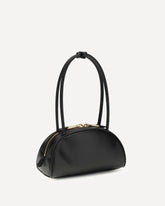 Beau leather Shoulder Bag - BLACK | Base Blu