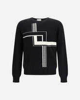 Maglione Greca Incrocio - NERO | Base Blu