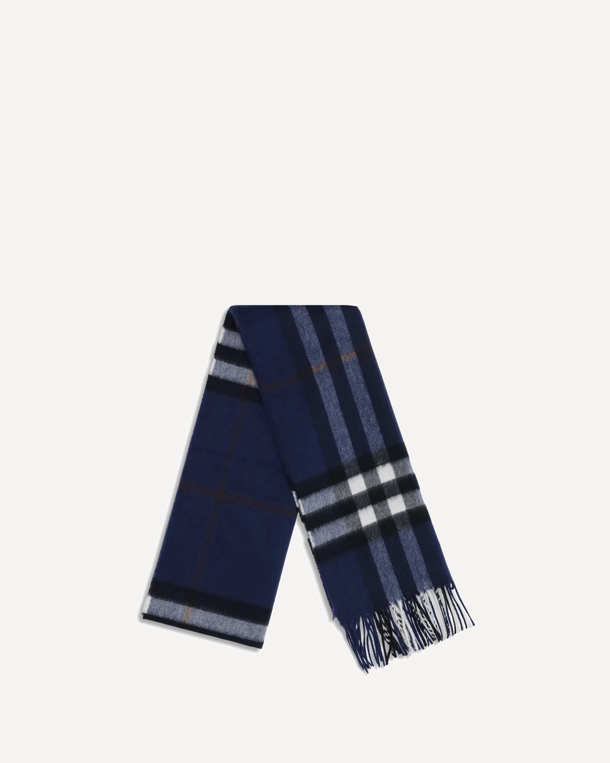 BURBERRY Cashmere Check pattern Scarf BLUE | Base Blu