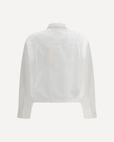 Camicia cropped con maniche lunghe  - BIANCO | Base Blu