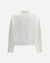 Cropped long-sleeve Shirt - WHITE | Base Blu