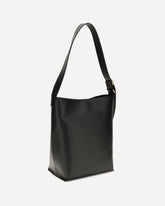 Cannolo leather Shoulder Bag - BLACK | Base Blu