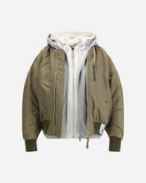 Triple Layered Bomber Jacket - KHAKI  | Base Blu
