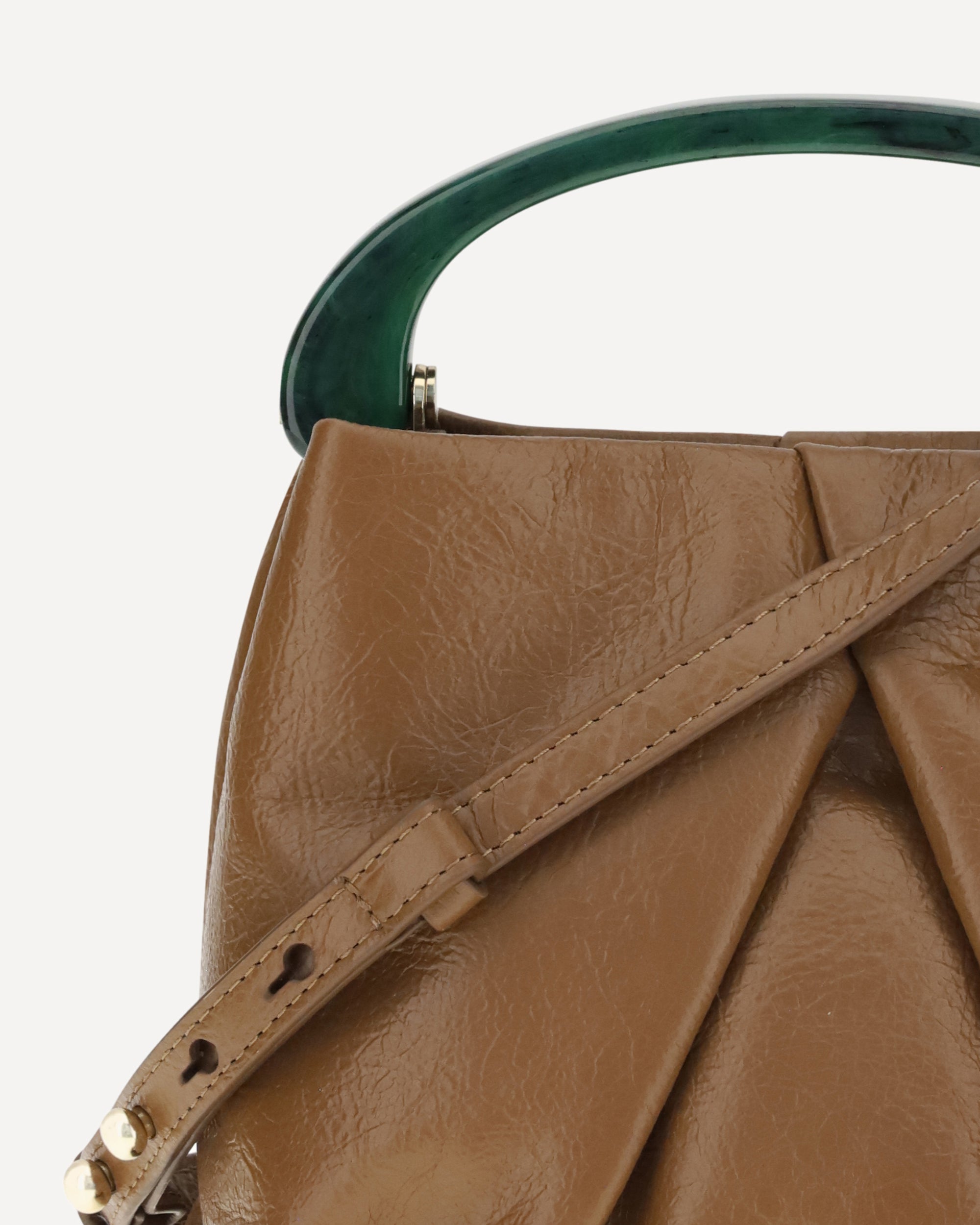 DRIES VAN NOTEN Leather Handbag BROWN | Base Blu