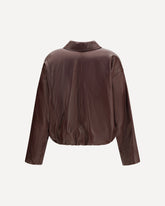 Nappa Jacket with drawstring and monili - BORDEAUX | Base Blu