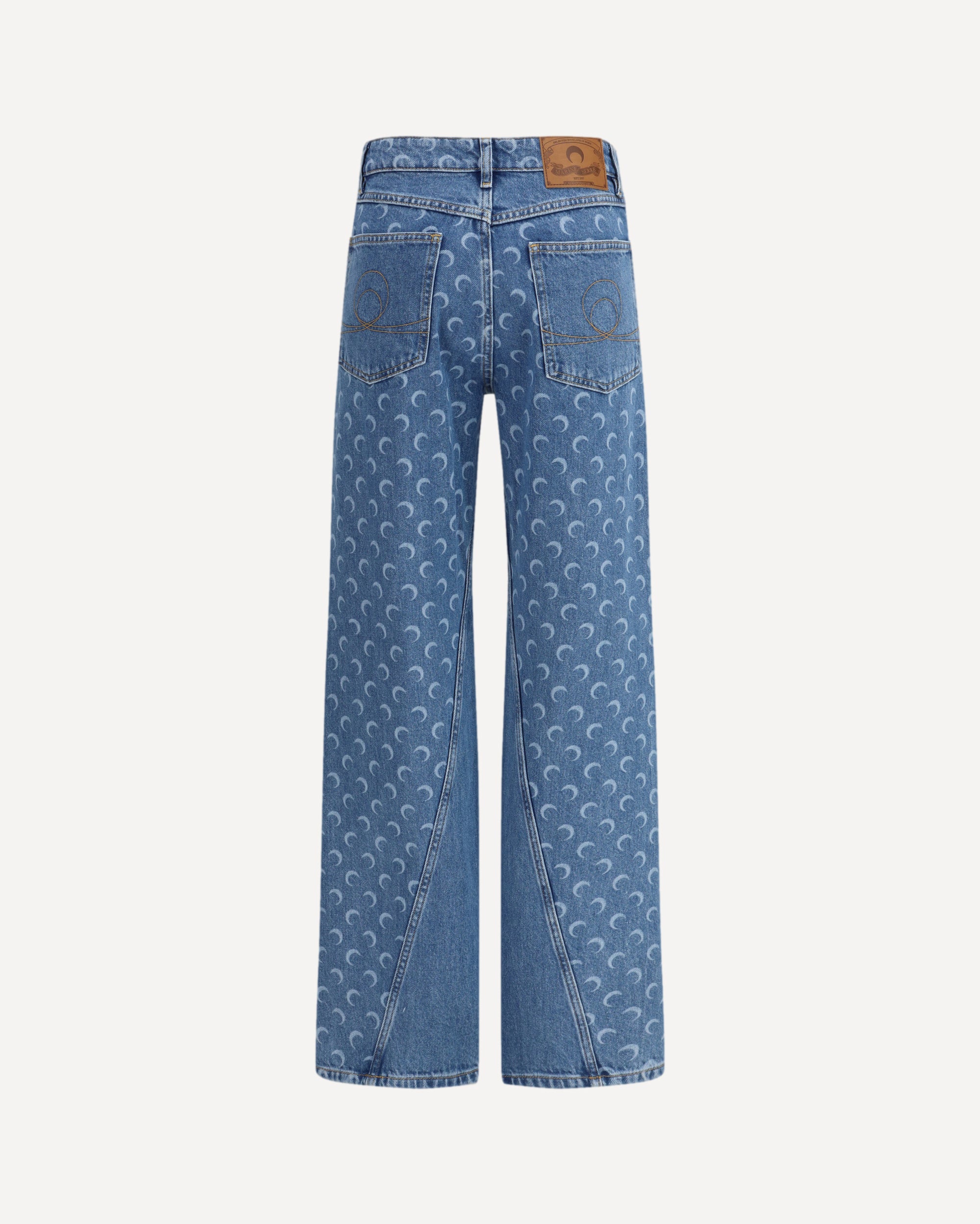 パンツ Marineserre MOON LASER DENIM LOOSE JEANS Moon Laser Denim Loose Jeans • Marine Serre