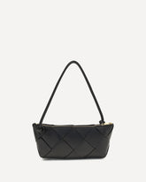 Woven leather Clutch - BLACK | Base Blu