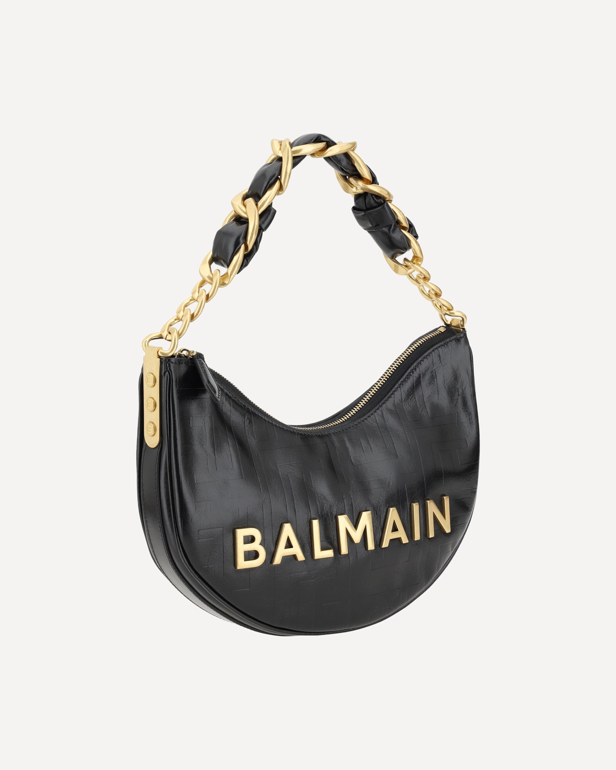 BALMAIN 1945 Soft Moon Shoulder Bag BLACK | Base Blu BALMAIN 1945 Soft Moon Shoulder Bag BLACK | Base Blu