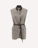 Wool Gilet - BROWN | Base Blu