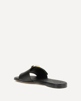 Sandali slide Pebble - NERO | Base Blu