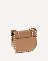Rockstud small Messenger Shoulder Bag - BEIGE | Base Blu