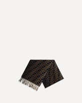 Sciarpa in lana e cashmere FF - MARRONE | Base Blu