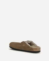 Boston Shearling Mules - BROWN | Base Blu