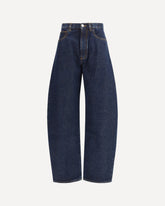 Rounded denim Pants - BLUE | Base Blu