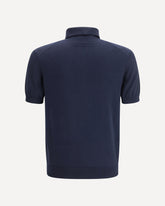 Cotton Polo with classic collar - BLUE | Base Blu