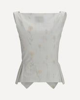 Gilet floreale con bottoni Vest - BIANCO | Base Blu