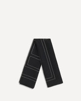 Silk Scarf with embroidery - BLACK | Base Blu