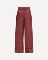 Pantaloni in taffetà di seta - BORDEAUX | Base Blu