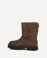 Uptowner Short Suede Boots - BROWN | Base Blu