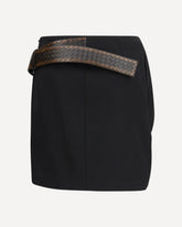 Grain de poudre wool Skirt - BLACK | Base Blu