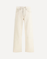 Loose fit contrast Jeans - CREAM | Base Blu