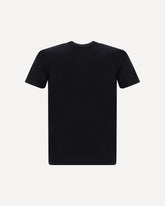 Cotton T-shirt with logo - BLACK | Base Blu