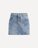 Minigonna in denim con stampa Angeli - AZZURRO | Base Blu