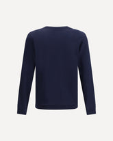 Cotton crew neck Sweater - BLUE | Base Blu