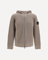 Hooded zip-up Sweater - BEIGE | Base Blu