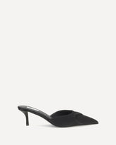 Le Coeur 3D satin Mules - BLACK | Base Blu