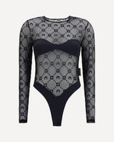 Mesh Body with Moon motif - BLACK | Base Blu