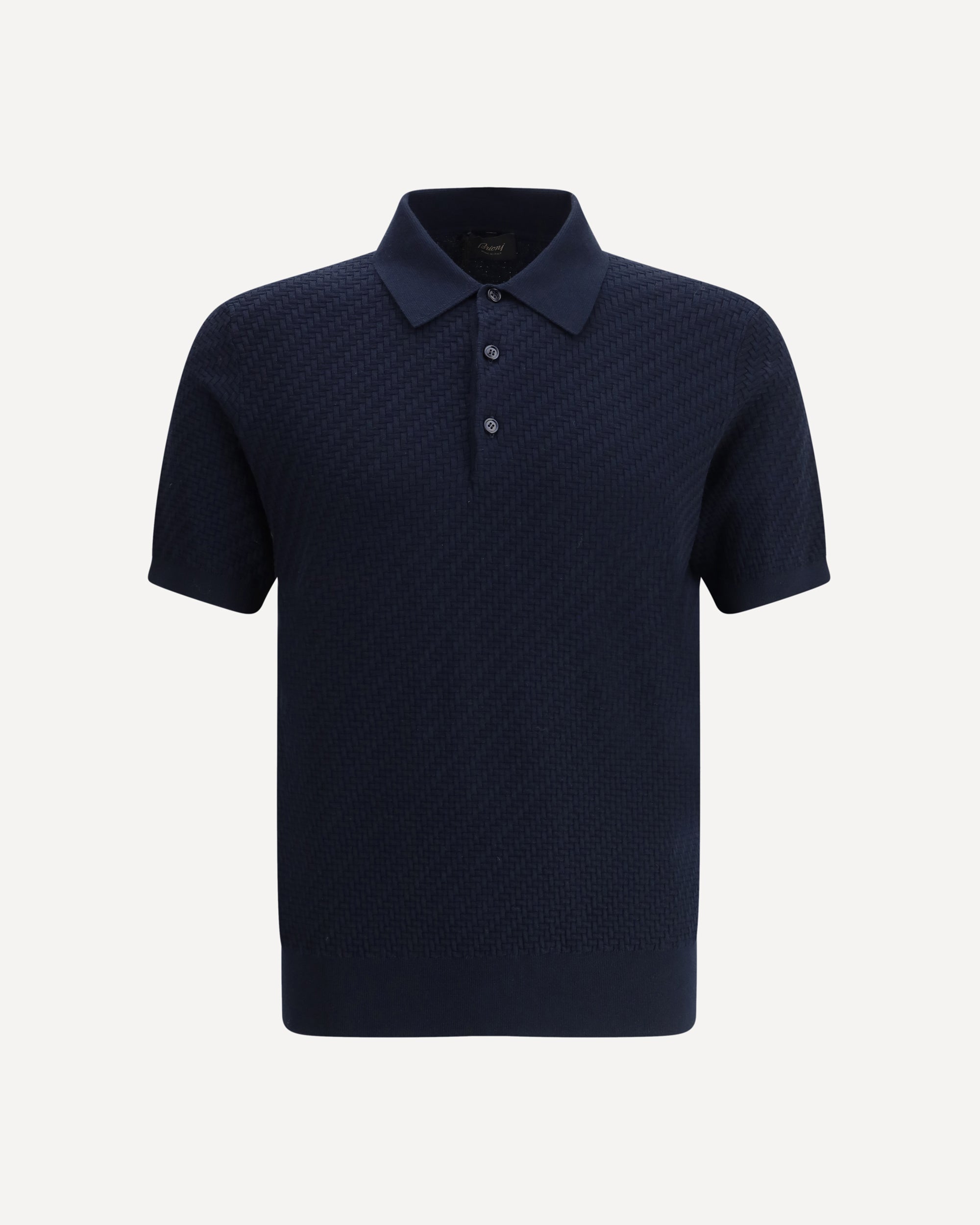 BRIONI Polo Shirt with woven pattern LIGHT BLUE | Base Blu
