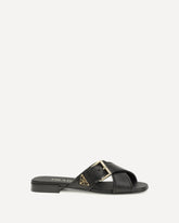 Leather Sandals - BLACK | Base Blu