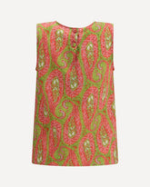 Twill Top with Paisley foliage motif - MULTICOLOUR | Base Blu