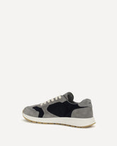 Sneakers Prax in pelle scamosciata e Re-Nylon - BLU | Base Blu