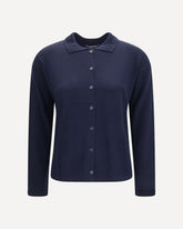 Chiara virgin wool Cardigan - BLUE | Base Blu